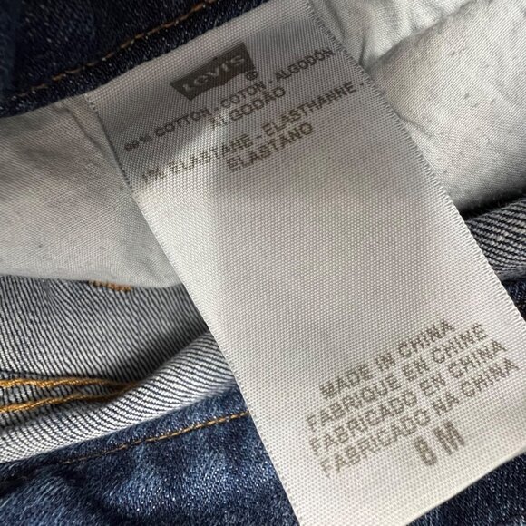 Levis Low Skinny Jeans 8 M Women Blue Denim Zipper Fly 5 Pocket 33" Waist - Picture 5 of 6